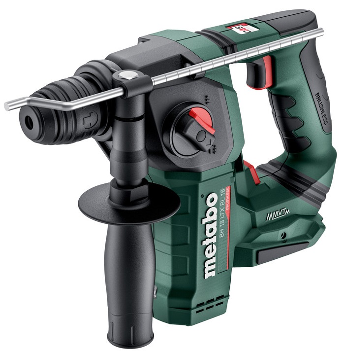 Перфоратор акумуляторний Metabo BH 18 LTX BL 16, SDS-plus, 18В, 1.3Дж, 2 режими, 0-730об•хв, 1.6кг, без АКБ та ЗП