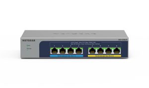 Комутатор NETGEAR MS108UP, 4x2,5GE PoE+, 4x2,5GE PoE++(60Вт/порт), 230Вт, некерований (MS108UP-100EUS)