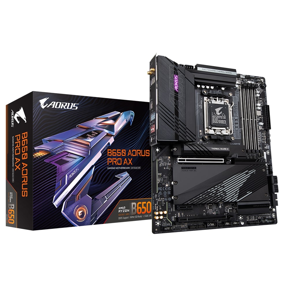 Материнська плата GIGABYTE B650 AORUS PRO AX sAM5 B650 4xDDR5 M.2 HDMI ATX