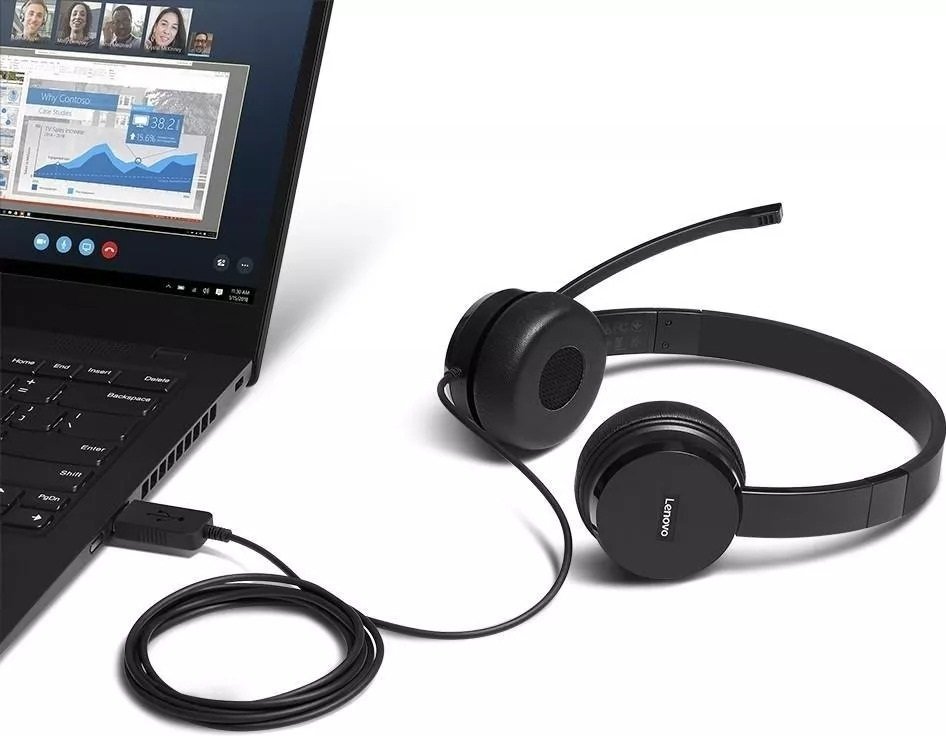 Навушники Lenovo 100 Stereo USB Headset 100 (4XD0X88524)