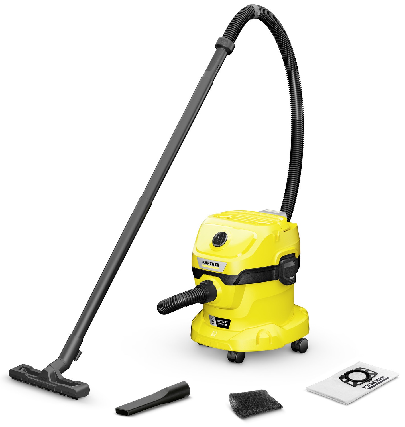 Пилосос професійний акумуляторний Karcher WD 2-18, 18В, контейнер 12л, без АКБ и ЗП