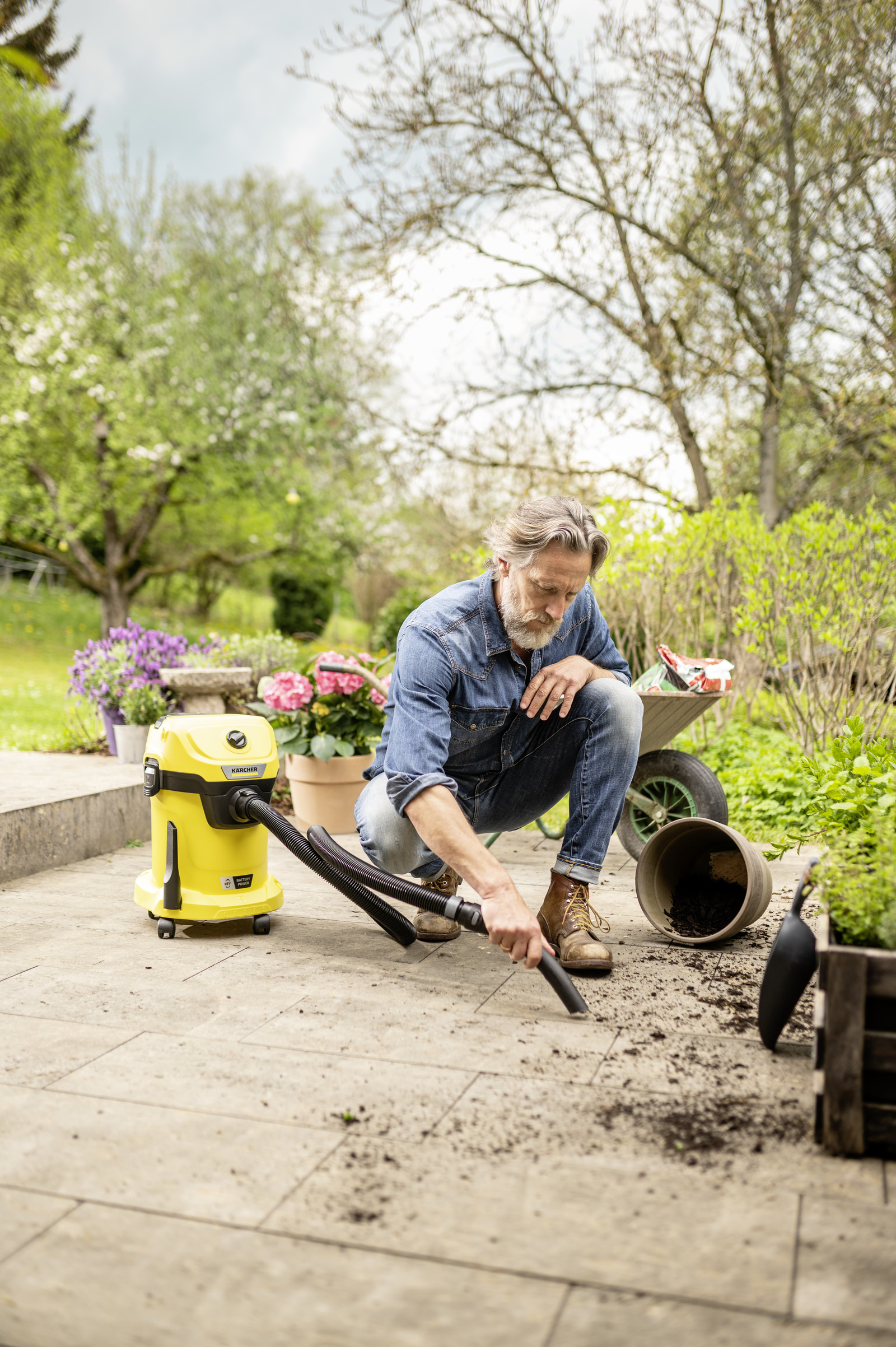 Пилосос професійний акумуляторний Karcher WD 3-18, 18В, контейнер 17л, без АКБ и ЗП