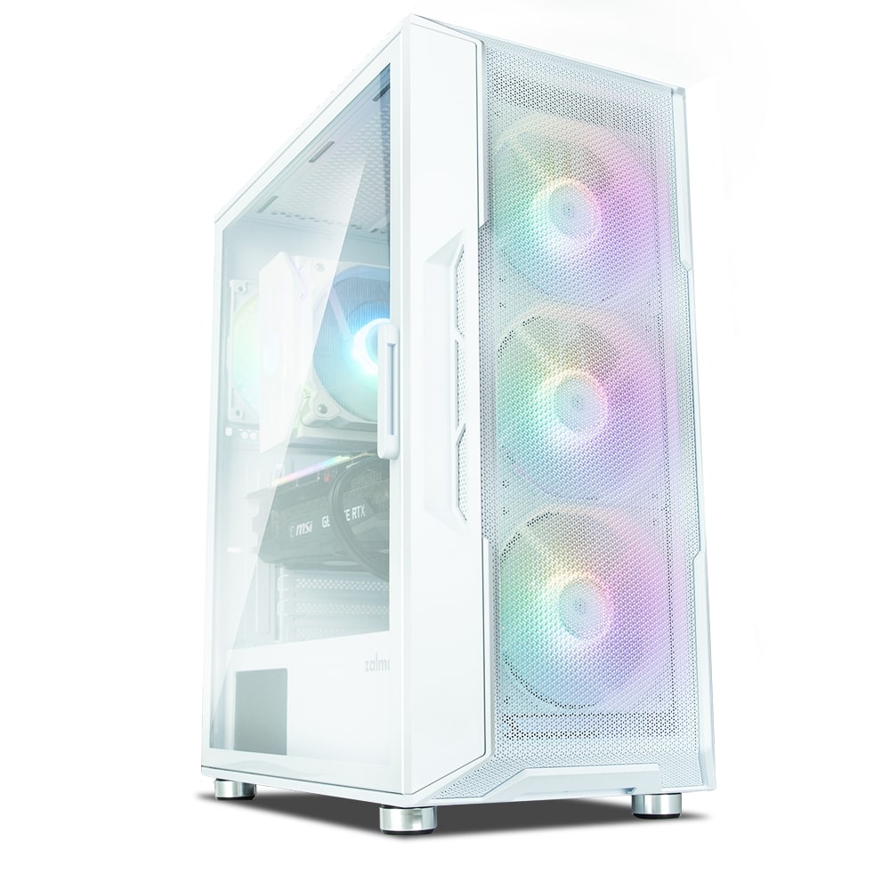 Zalman Корпус I3 Neo, без БЖ, 1xUSB3.0, 2xUSB2.0, 4x120mm RGB fans, TG Side Panel, ATX, білий