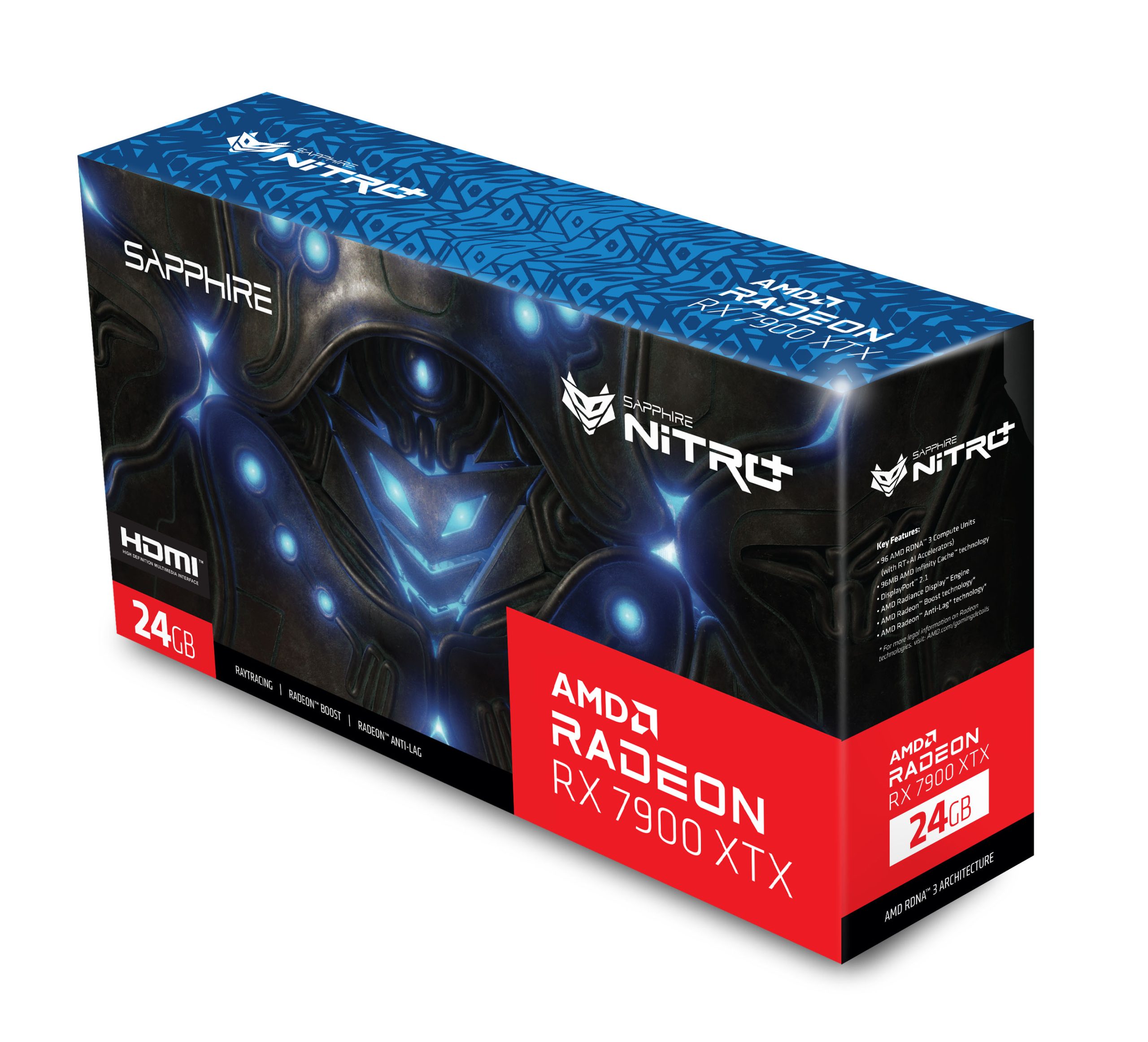 Відеокарта Sapphire Radeon RX 7900 XTX 24GB GDDR6 Nitro+ Gaming OC VAPOR-X(11322-01-40G)