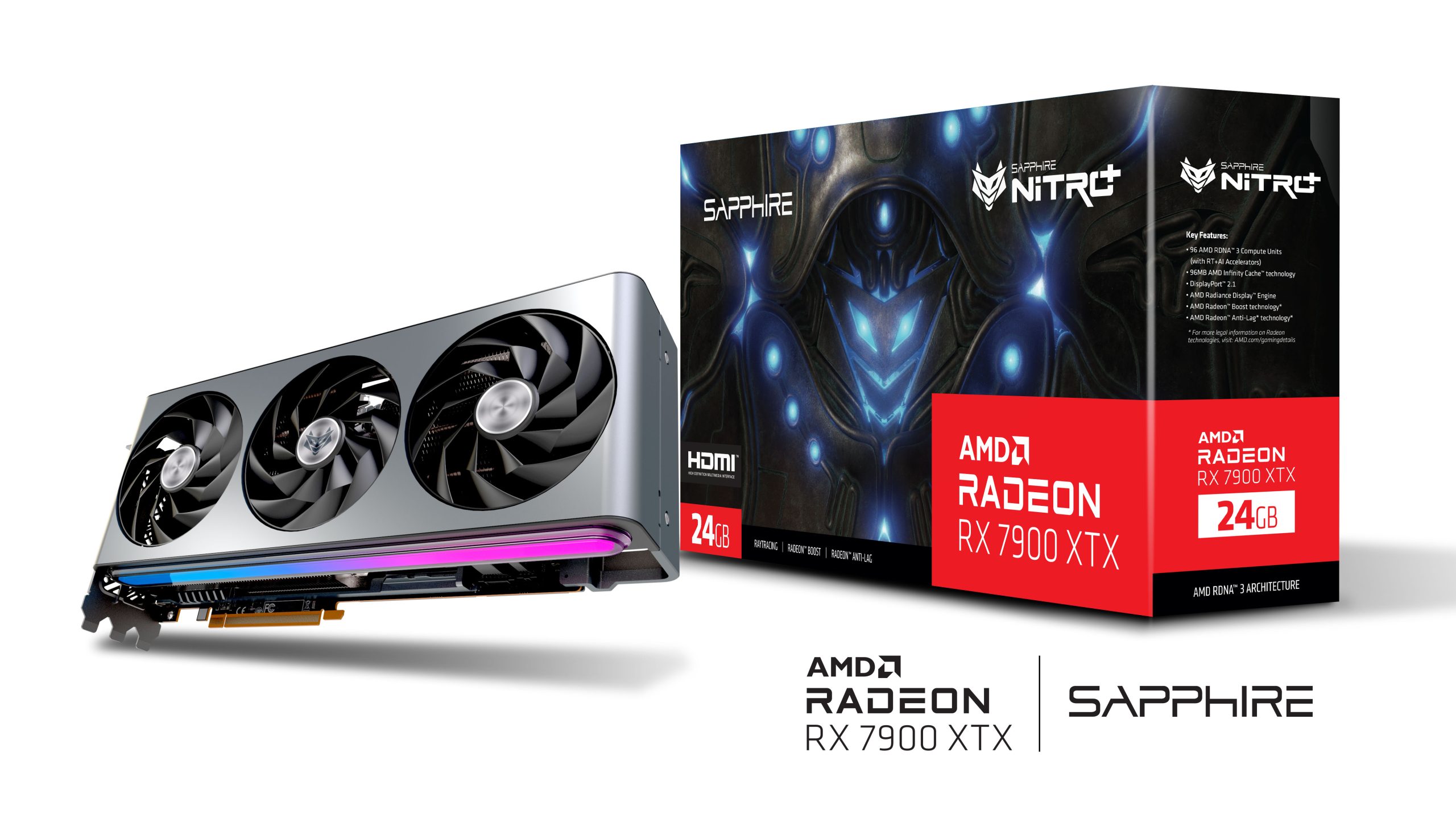 Відеокарта Sapphire Radeon RX 7900 XTX 24GB GDDR6 Nitro+ Gaming OC VAPOR-X(11322-01-40G)