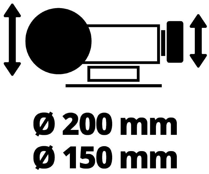 Верстат заточувальний Einhell TC-WD 200/150, 250Вт, коло 200/150х32мм, 134-2980об/хв, 9.1 кг