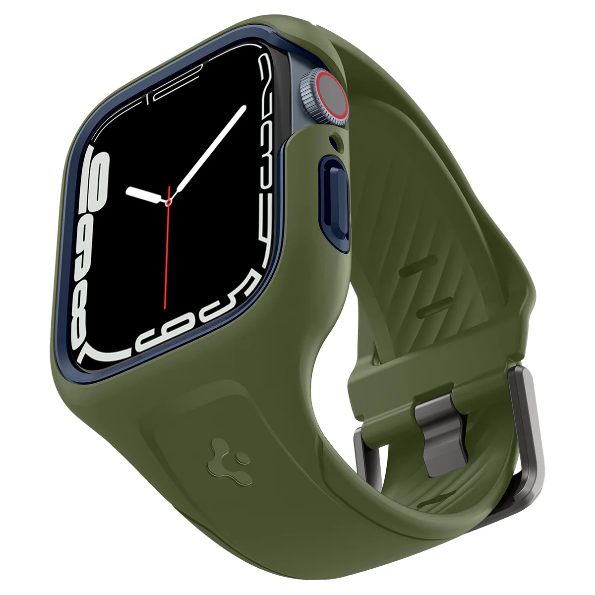 Чохол та ремінець 2в1 Spigen для Apple Watch 45mm Liquid Air Pro, Moss Green (ACS04408)