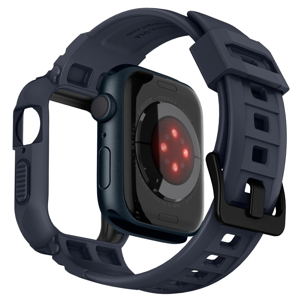 Чохол та ремінець 2в1 Spigen для Apple Watch 45mm/44mm Rugged Armor Pro, Charcoal Gray (ACS00819)