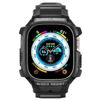 Чохол та ремінець 2в1 Spigen для Apple Watch Ultra 49mm Rugged Armor Pro, Black (ACS05460)