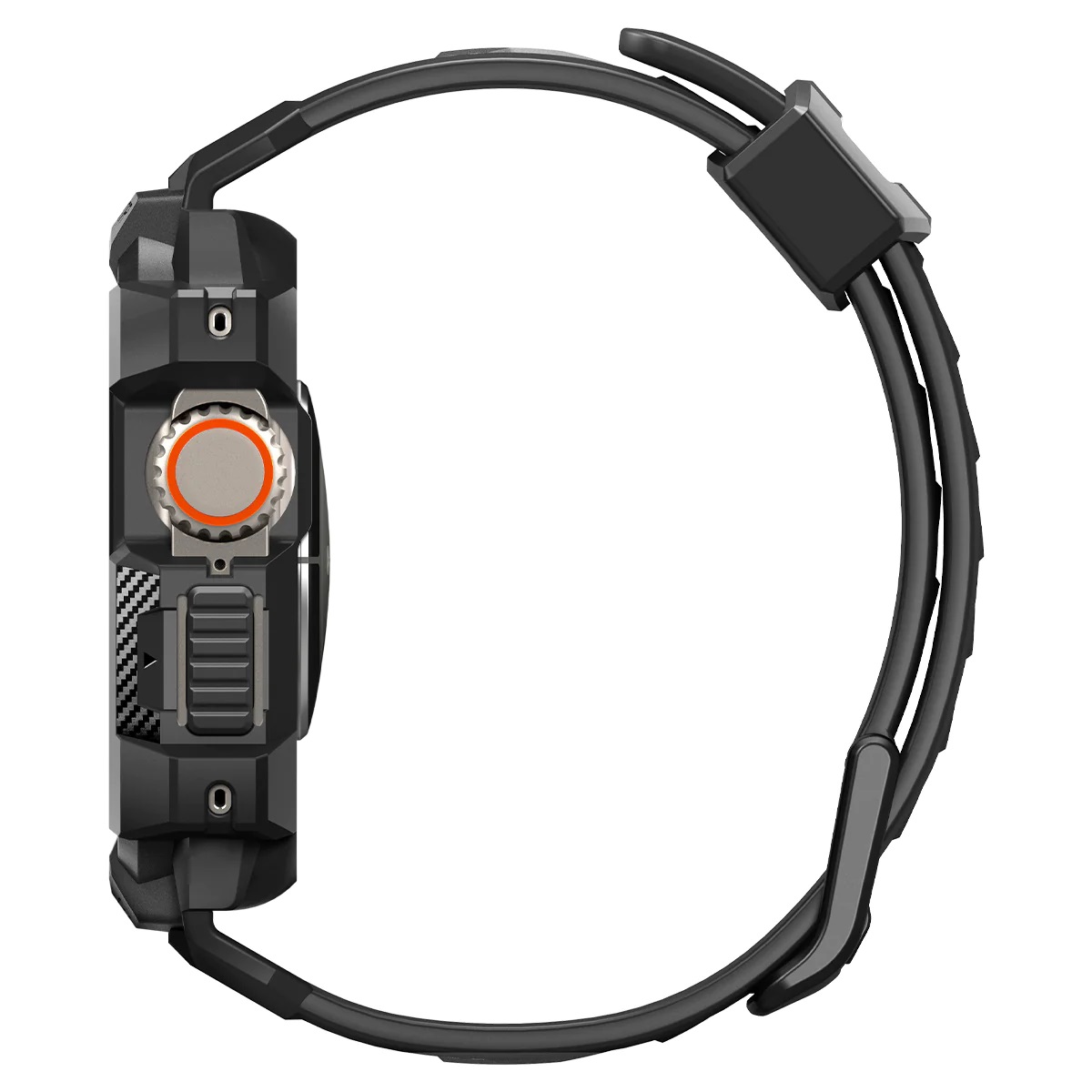 Чохол та ремінець 2в1 Spigen для Apple Watch Ultra 49mm Rugged Armor Pro, Black (ACS05460)