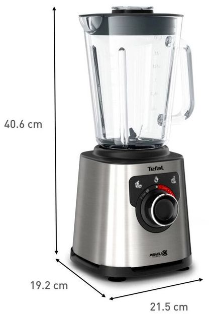 Блендер Tefal стаціонарний Perfect mix+ 1200Вт, чаша-1750мл, скло, сталь-чорний