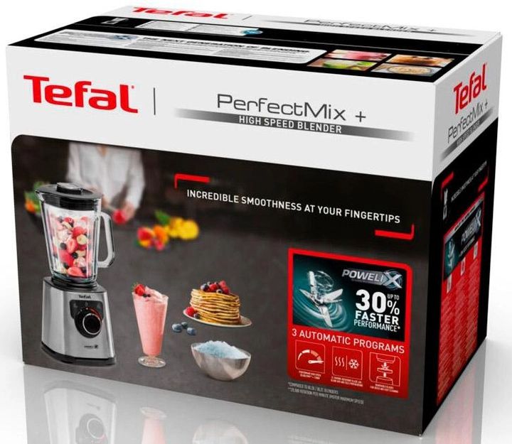 Блендер Tefal стаціонарний Perfect mix+ 1200Вт, чаша-1750мл, скло, сталь-чорний