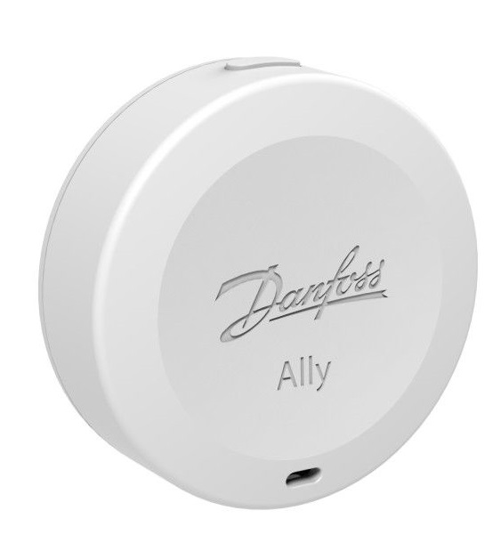 Датчик Danfoss Ally Room Sensor, кімнатний, виносний, CR2450, Zigbee, білий