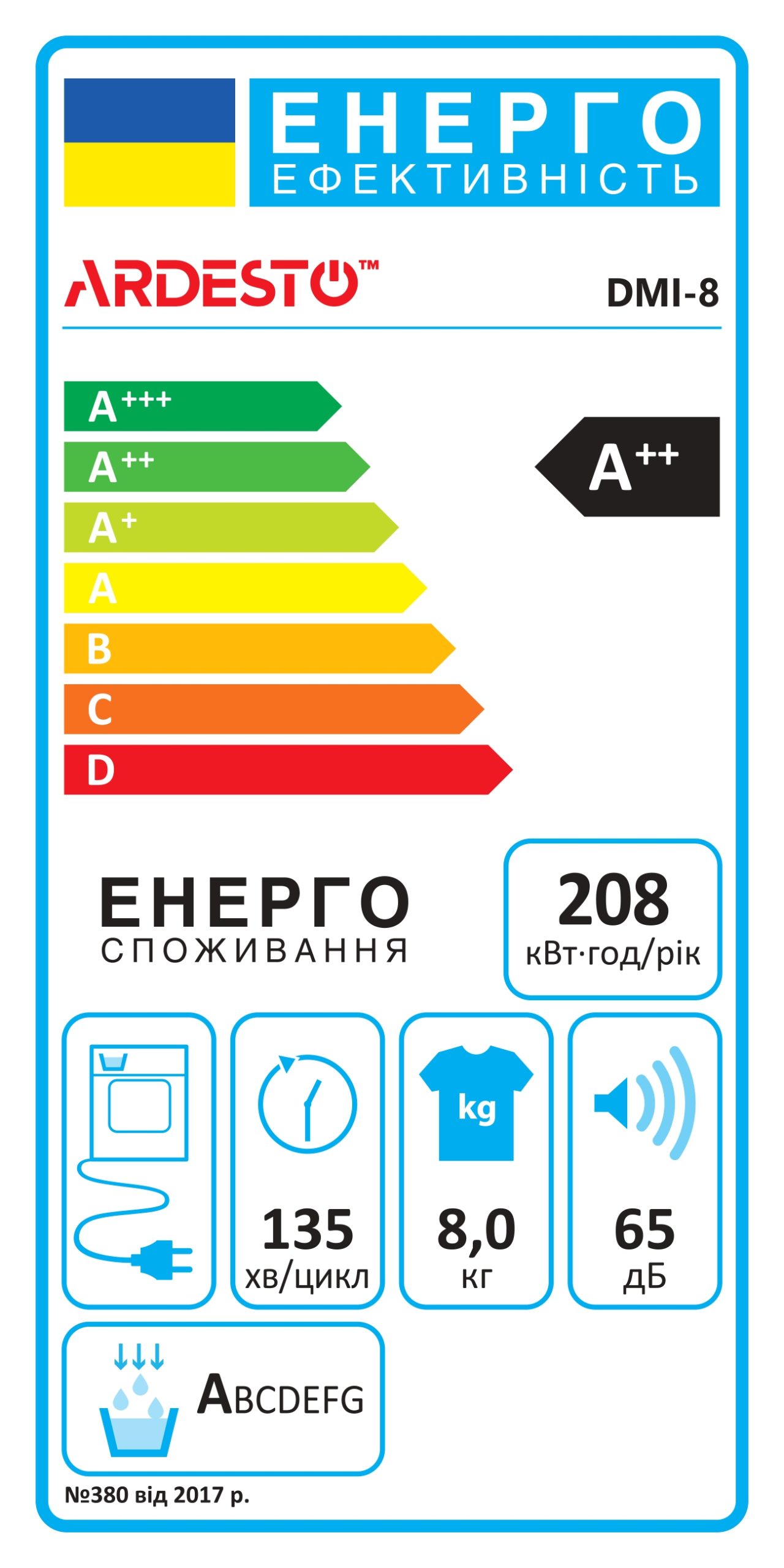 Сушильна машина Ardesto DMI-8