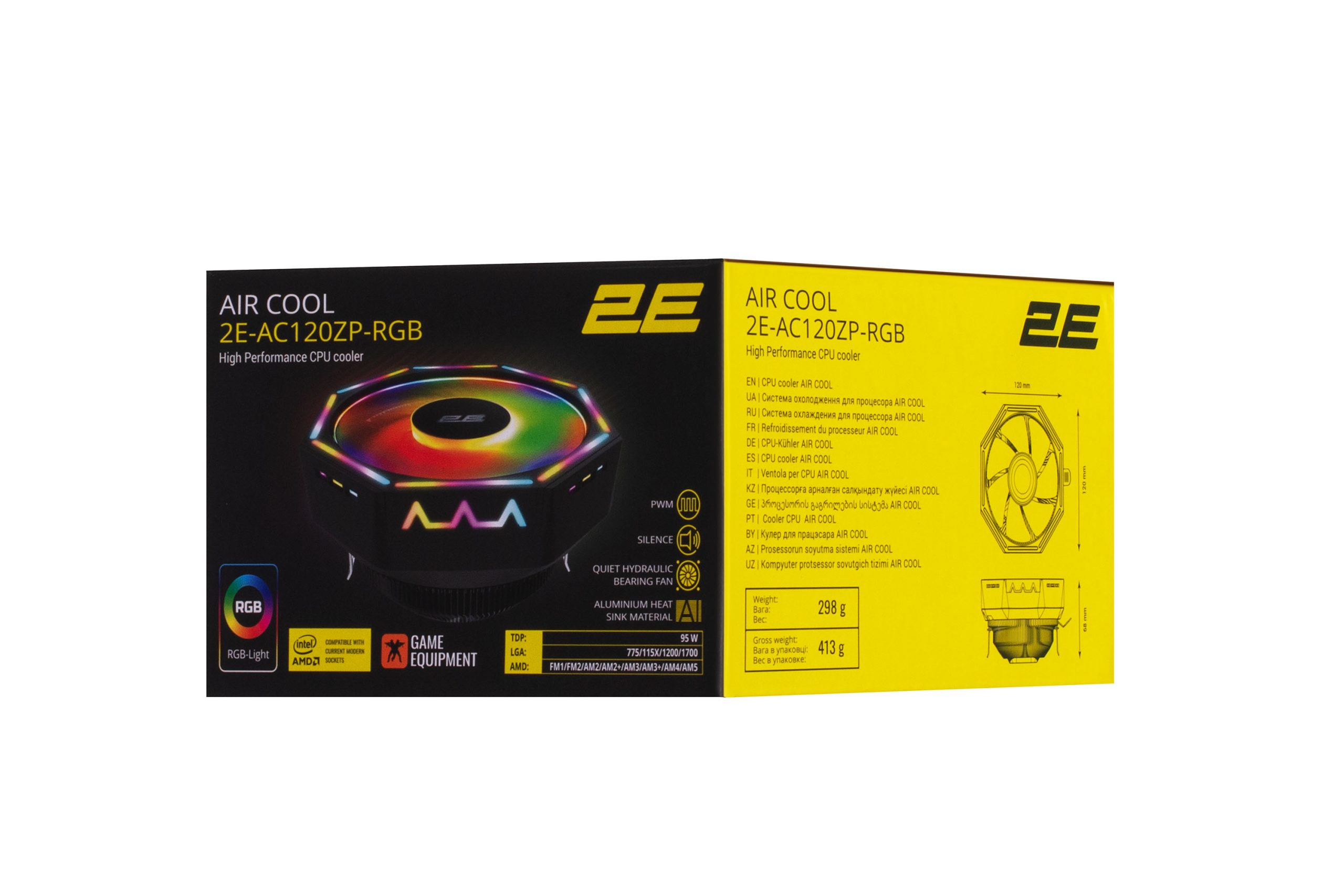 Процессорный кулер 2E GAMING AIR COOL AC120ZP-RGB (2E-AC120ZP-RGB)