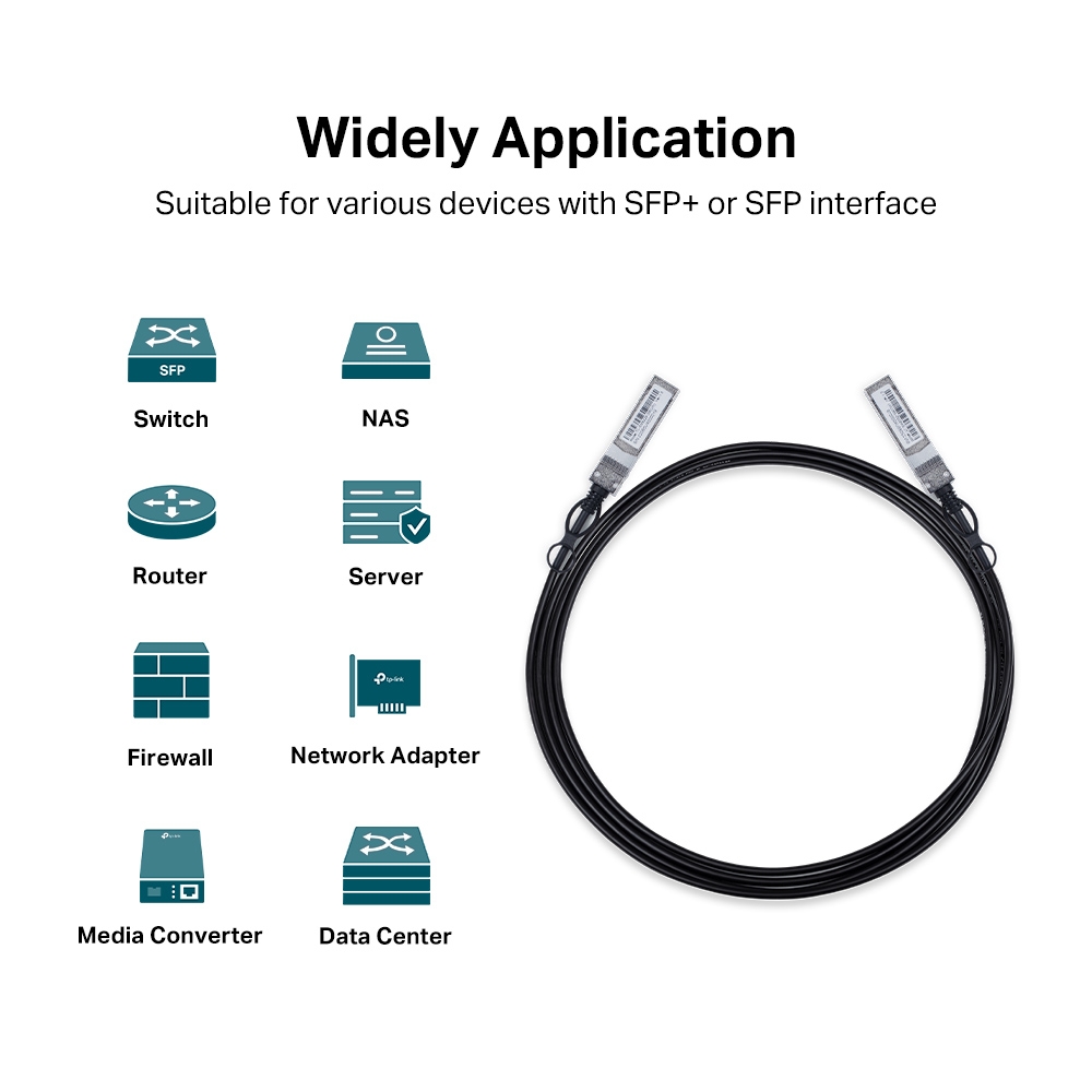 Кабель TP-LINK Direct Attach SFP+ Cable for_10 Gigabit (TL-SM5220-3M)