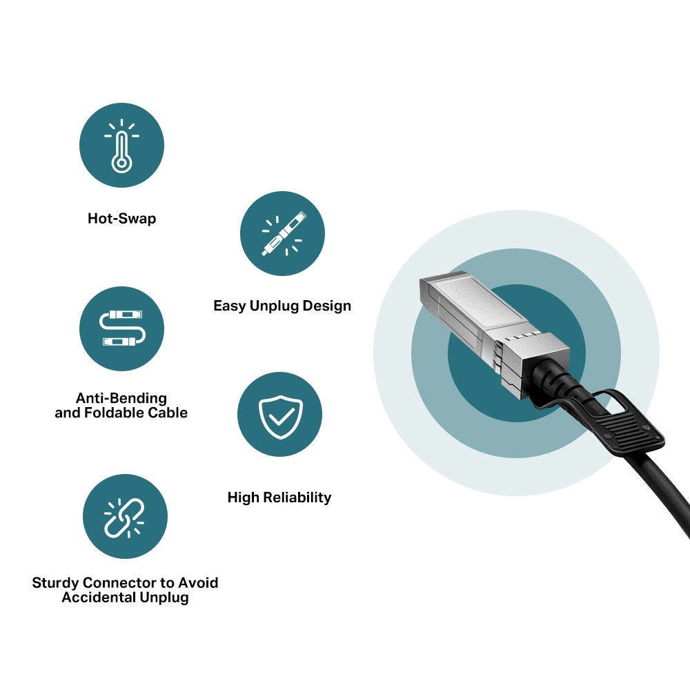 Кабель TP-LINK Direct Attach SFP+ Cable for_10 Gigabit (TL-SM5220-3M)