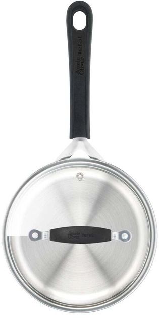 Ківш з кришкою Tefal Jamie Oliver Home Cook, 18см, 2.2л, нержавіюча сталь, силікон, скло