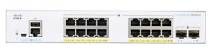 Комутатор Cisco CBS250 Smart 16-port GE, PoE, 2x1G SFP (CBS250-16P-2G-EU)