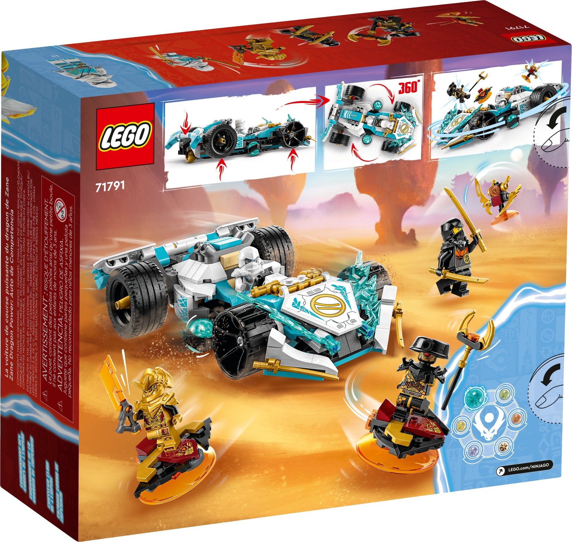 LEGO 71791 Ninjago Сила дракона Зейна: Гоночний автомобіль Кружитцу