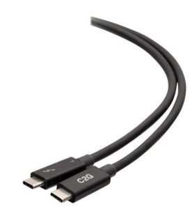 Кабель C2G Type-C Thunderbolt 4 0.5м 40Гбс Black (C2G28885)