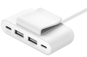 USB хаб Belkin 2хUSB-C/2хUSB-A, 2м, White (BUZ001BT2MWHB7)