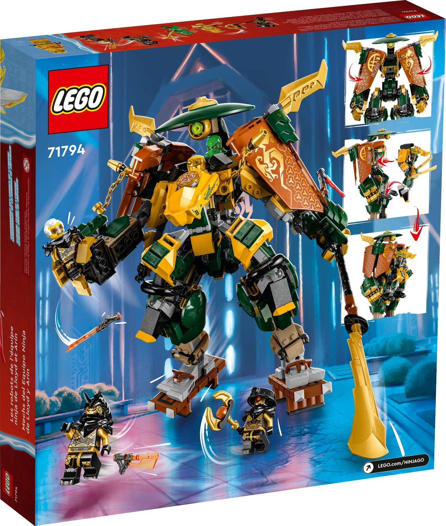 LEGO 71794 Ninjago Командні роботи ніндзя Ллойда та Арін