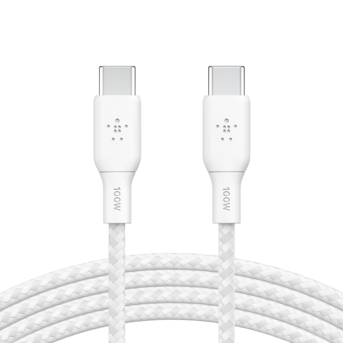 Кабель Belkin USB-С – USB-С витой 100W 2м White