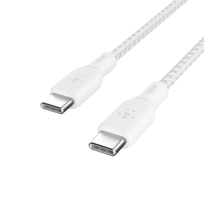 Кабель Belkin USB-С – USB-С витой 100W 2м White