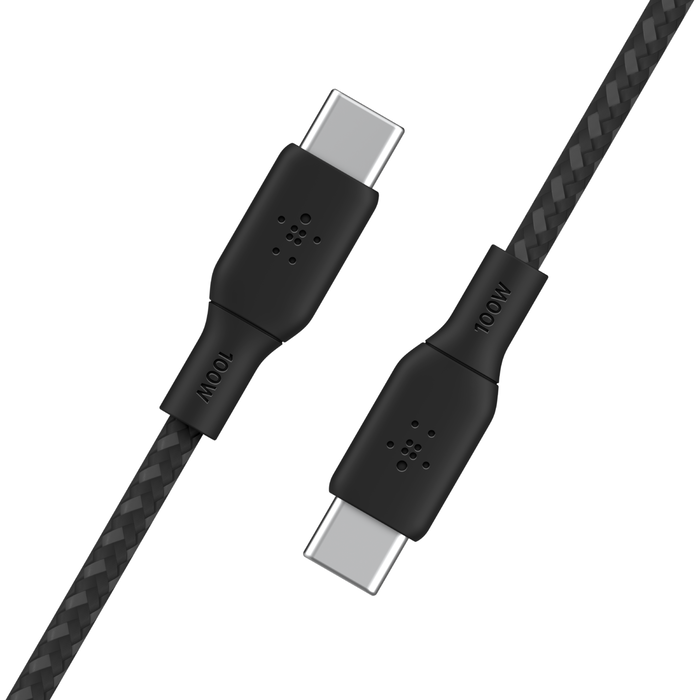 Кабель Belkin USB-C – USB-C BRAIDED 100W 3m Black