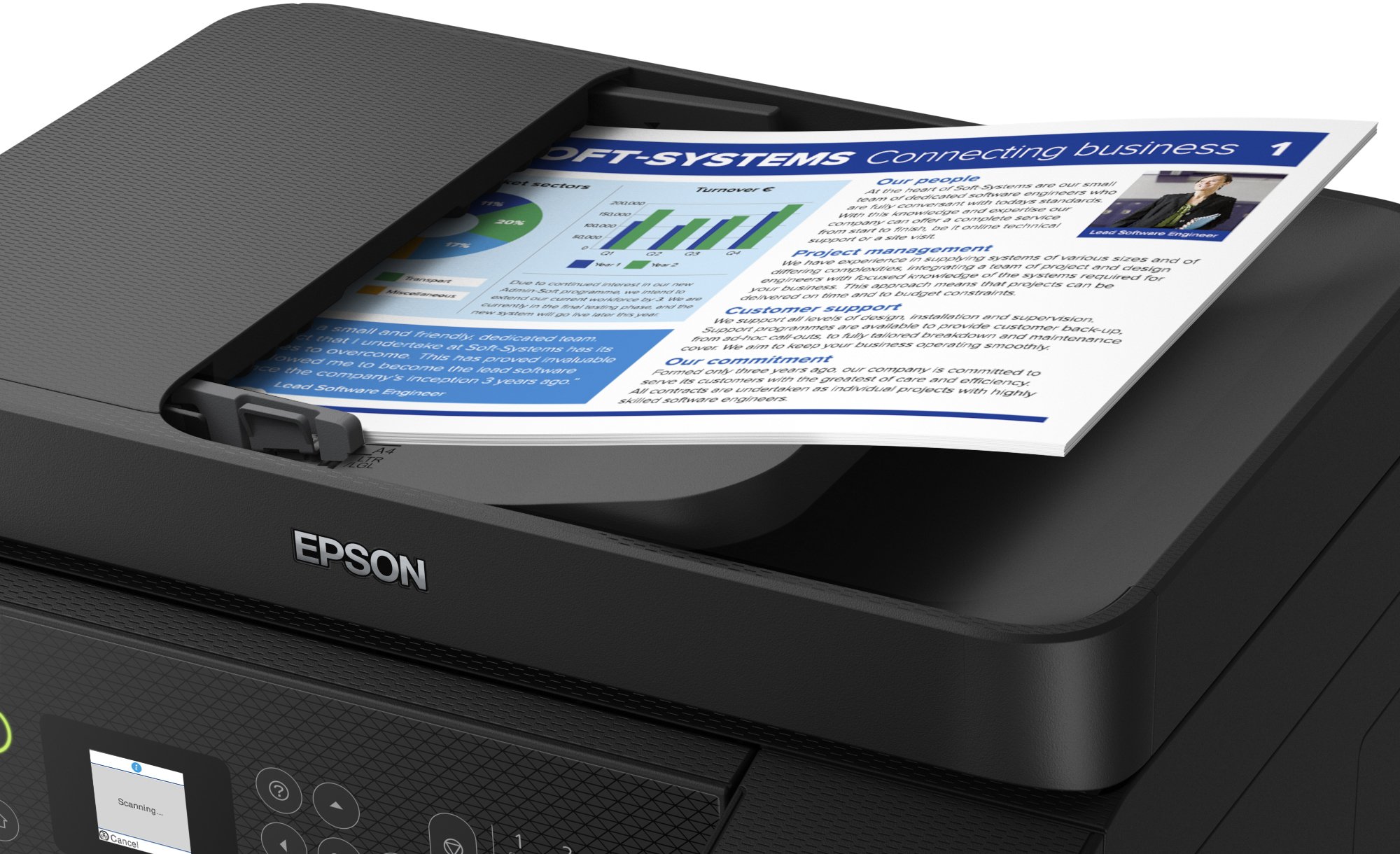 БФП струменевий Epson EcoTank L5290 з WI-FI (C11CJ65407)