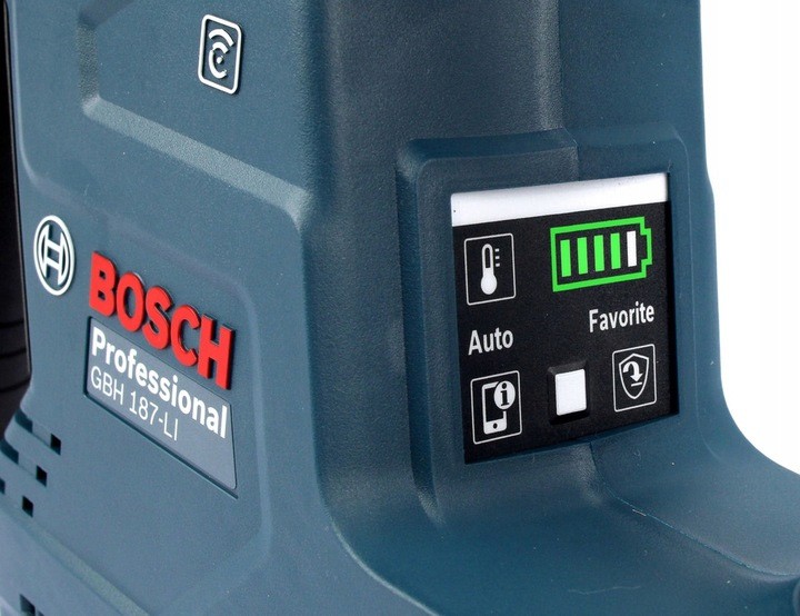 Перфоратор акумуляторний Bosch GBH 187-LI, SDS-plus, 18В, 1х5А•год, 2.4Дж, 3 режими, 3кг