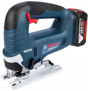 Лобзик Bosch GST 185-LI, акумуляторний 18В, 2х4А•год, 3500об•хв, хід 26мм, кейс, 2кг