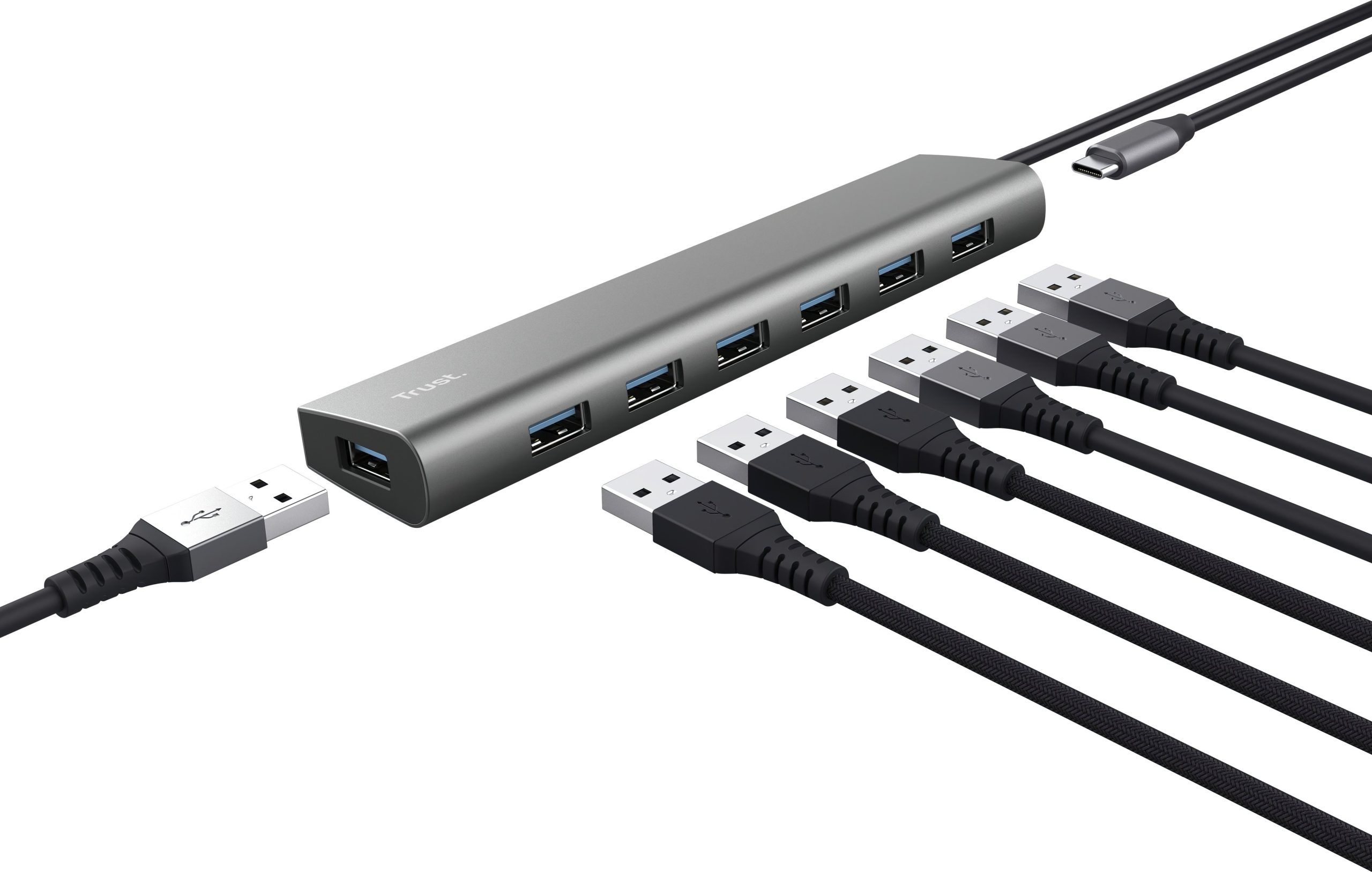 USB-хаб Trust Dalyx 7-IN-1 USB-A 3.2 Aluminium (24967_TRUST)