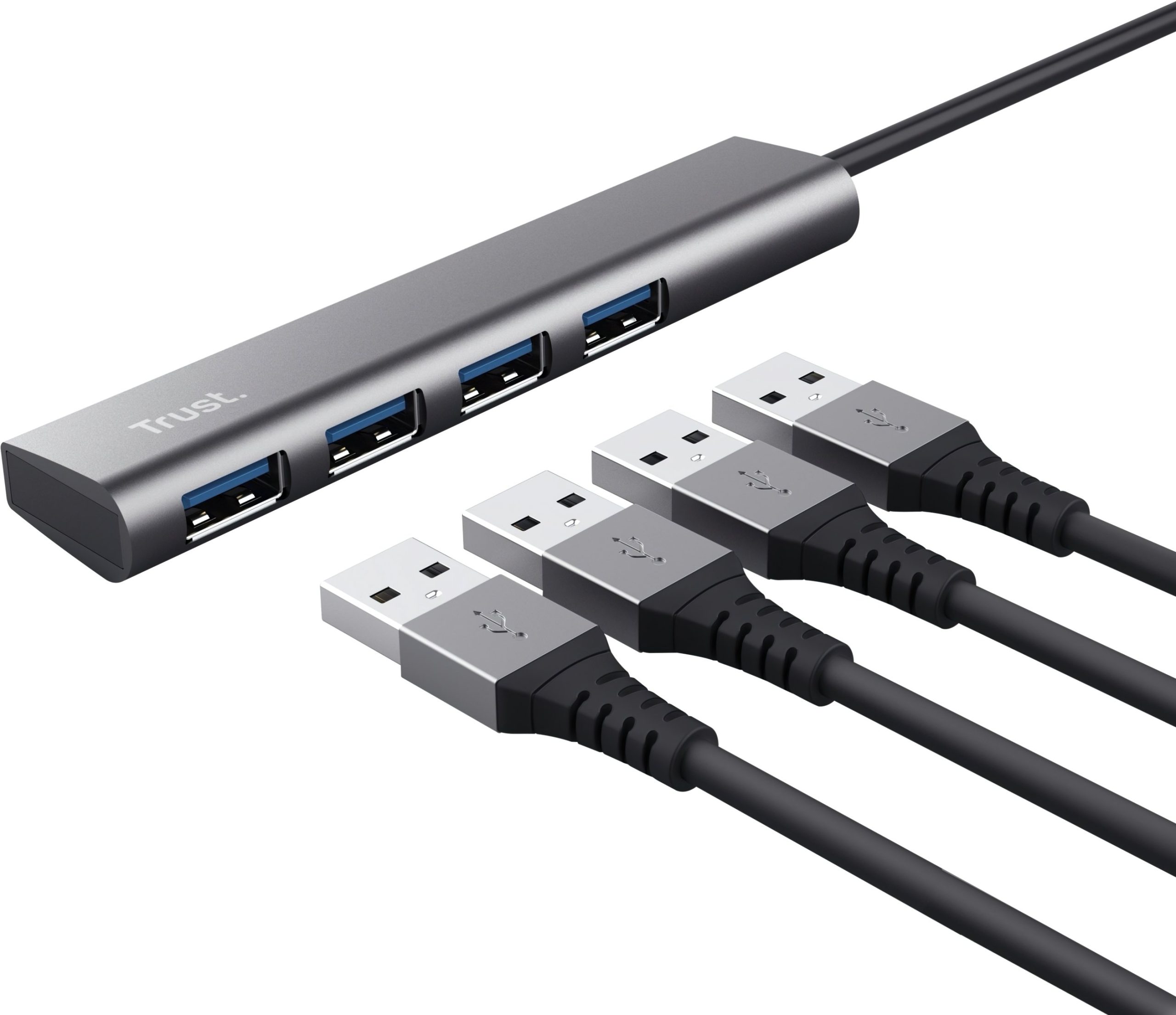 USB-хаб Trust Halyx 4-Port USB-A 3.2 Grey (24947_TRUST)