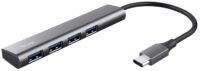 USB-хаб Trust Halyx Type-C до 4-Port USB-A 3.2 Grey (24948_TRUST)