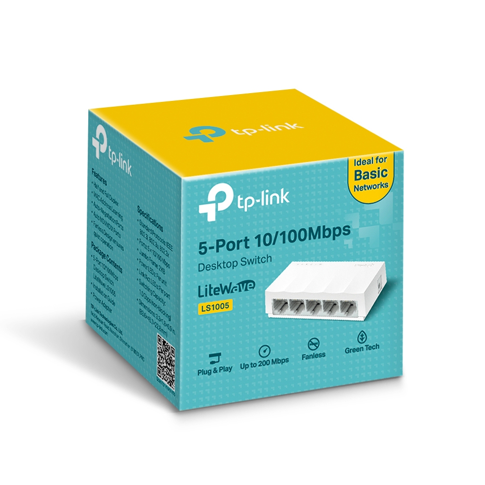 Комутатори TP-LINK LiteWave LS1005 5xFE некерований настільний