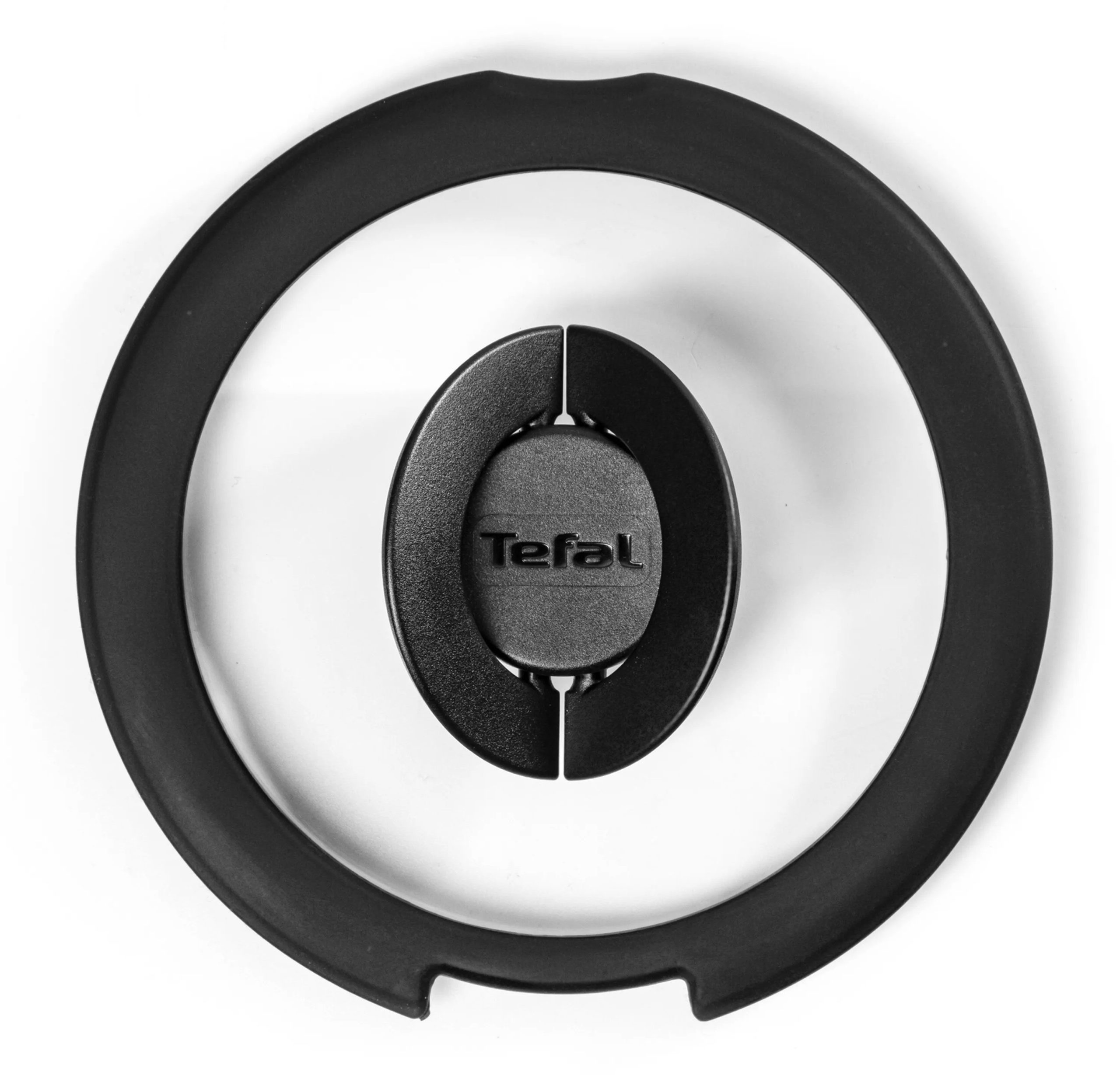 Кришка Tefal Ingenio 26см, скло, силікон, прозоро-чорний