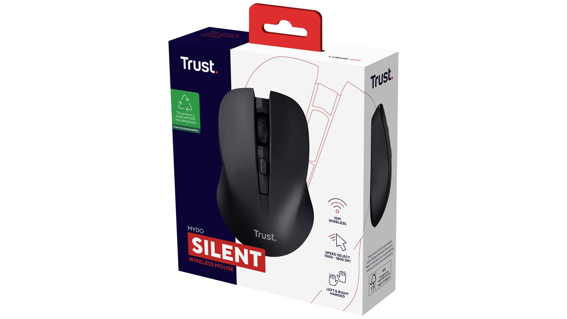 Миша Trust Mydo Silent, WL, чорний