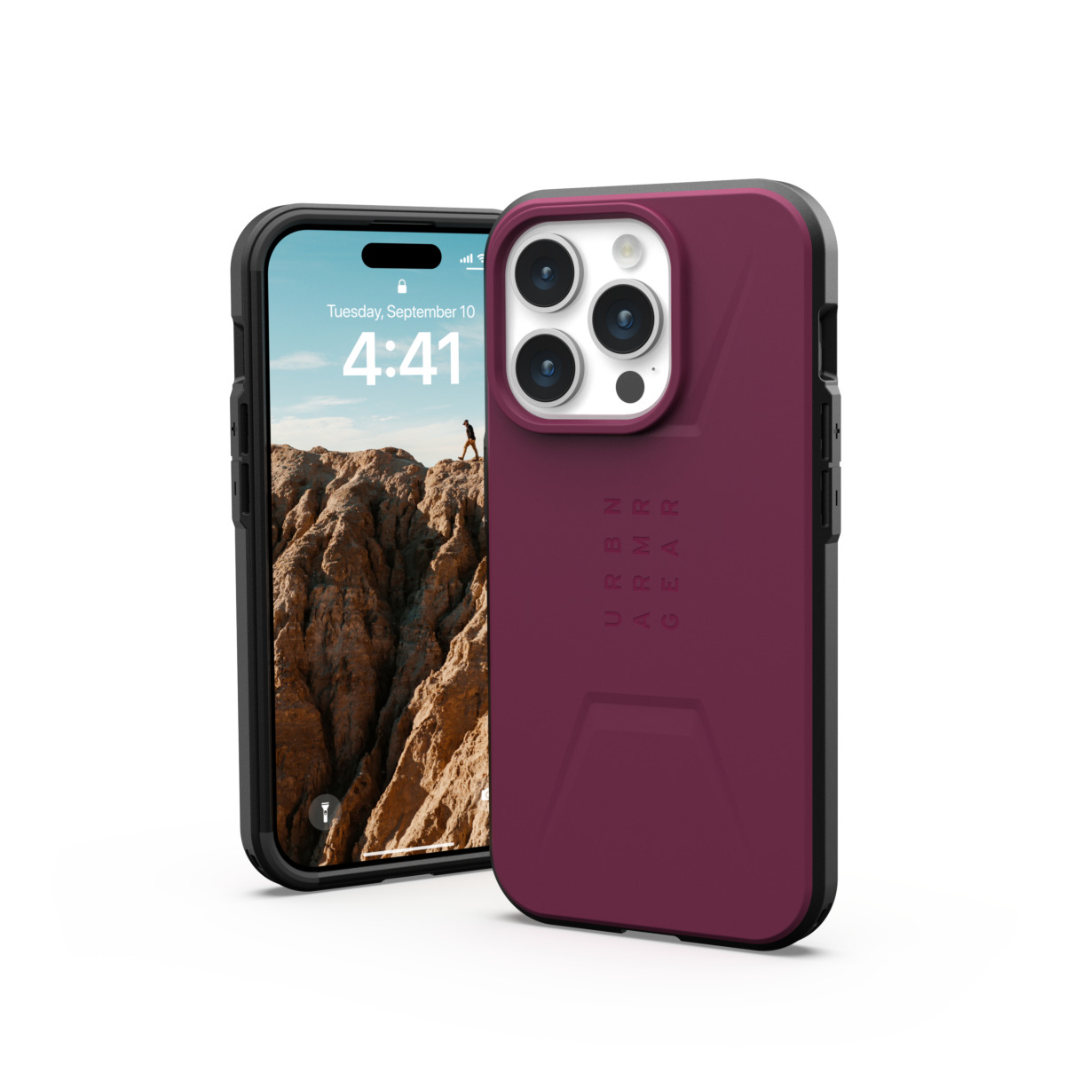 Чохол UAG для Apple iPhone 15 Pro Civilian Magsafe, Bordeaux (114275119049)