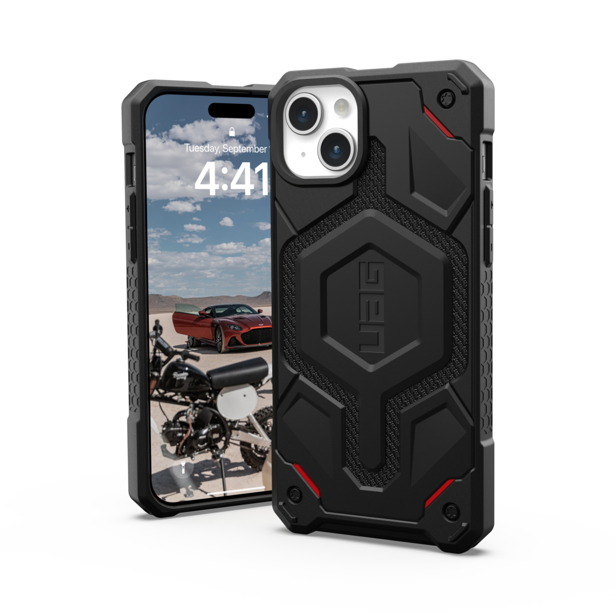 Чохол UAG для Apple iPhone 15 Plus Monarch Pro Magsafe, Kevlar Black (114220113940)