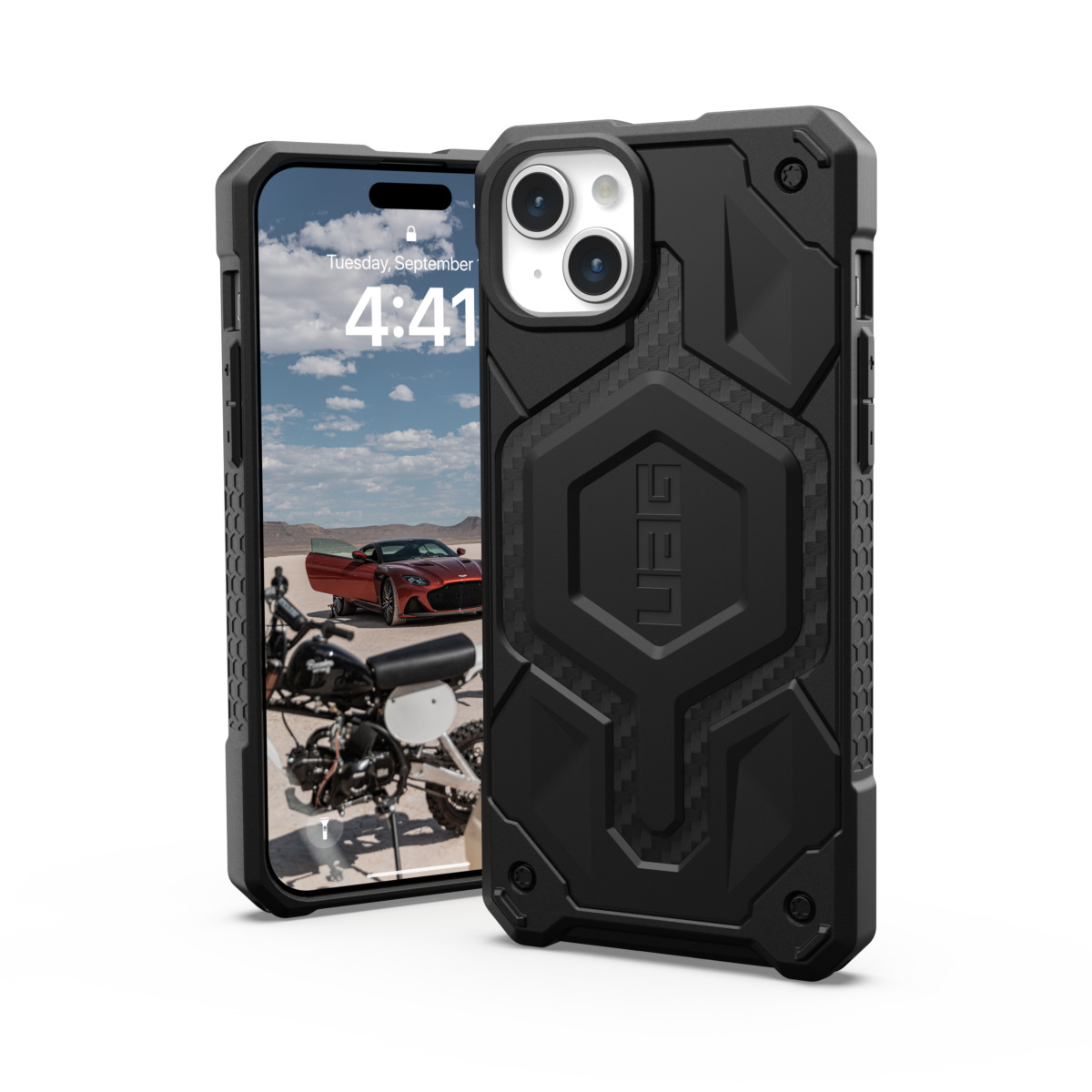 Чохол UAG для Apple iPhone 15 Plus Monarch Pro Magsafe, Carbon Fiber (114220114242)