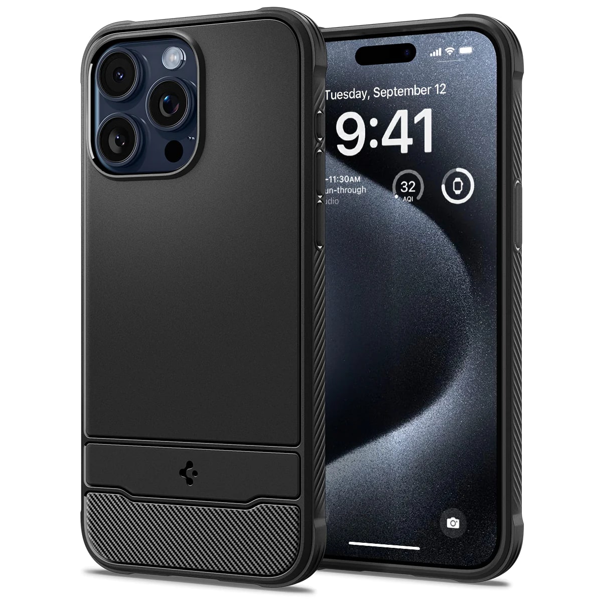 Чохол Spigen для Apple iPhone 15 Pro Rugged Armor MagFit, Matte Black (ACS06703)