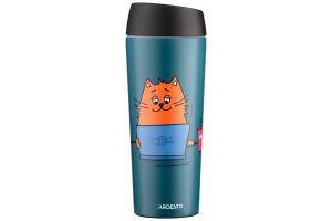 Термокухоль Ardesto Coffee time Red Cat, 450мл, нержавіюча сталь, синій