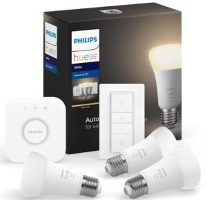 Стартовий комплект Philips Hue White (Bridge, Dimmer, лампа E27 3шт)