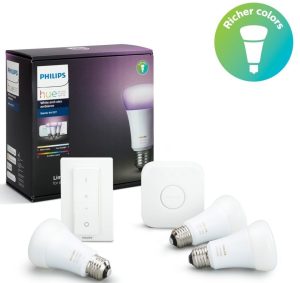 Стартовий комплект Philips Hue Color (Bridge, Dimmer, лампа E27 3шт)