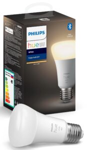 Розумна лампа Philips Hue Single Bulb E27, 9W (60Вт), 2700K, White, Bluetooth, з регулюванням яскравості світла