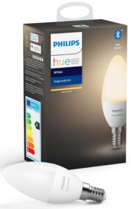 Розумна лампа Philips Hue E14, 5.5W(40Вт), 2700K, White, Bluetooth, з регулюванням яскравості світла