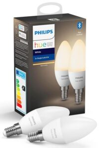 Комплект ламп Philips Hue E14, 5.5W (40ВТ), 2700K, White, Bluetooth, з регулюванням яскравості світла, 2шт