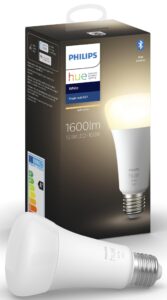 Розумна лампа Philips Hue E27, 15.5W (100Вт), 2700K, White, Bluetooth, з регулюванням яскравості світла